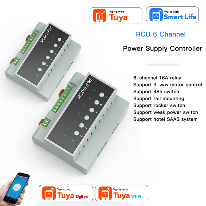 Smart Home Knx - 6 CH 16A Relay Switch Module
