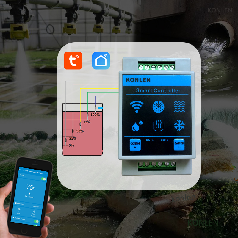 KONLEN Tuya Water Level Sensor - Wifi Water Sensor ulasan dan harga