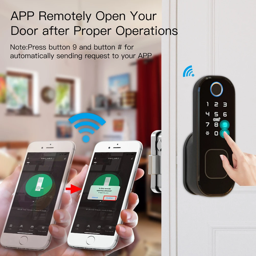 MOES WiFi Tuya Smart Lock Door - Smart Home Hotel ulasan dan harga