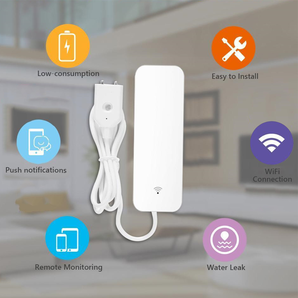 Tuya WiFi Water Leak Sensor, W - Wifi Water Sensor ulasan dan harga