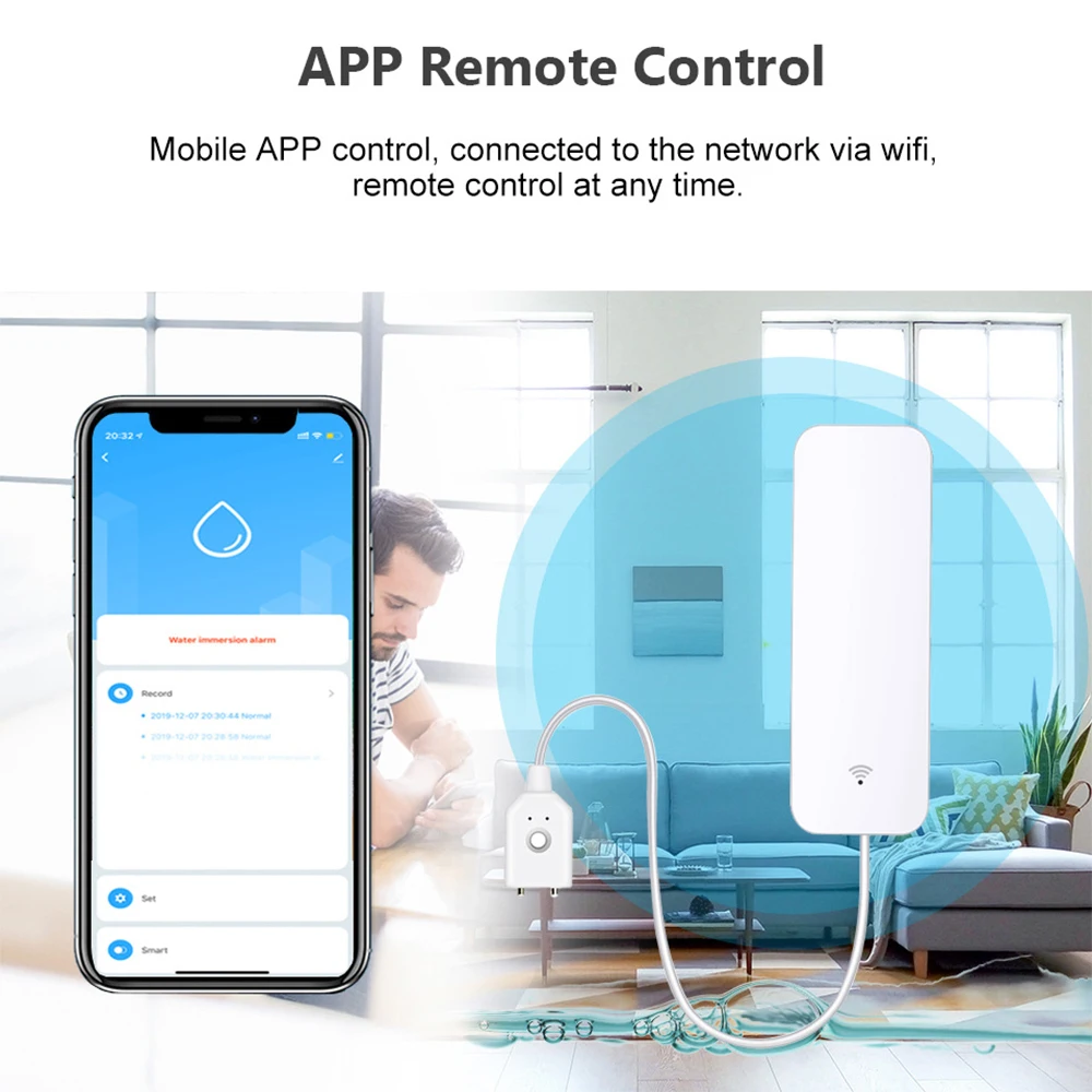 Tuya WiFi Zigbee Water Sensor  - Wifi Water Sensor ulasan dan harga