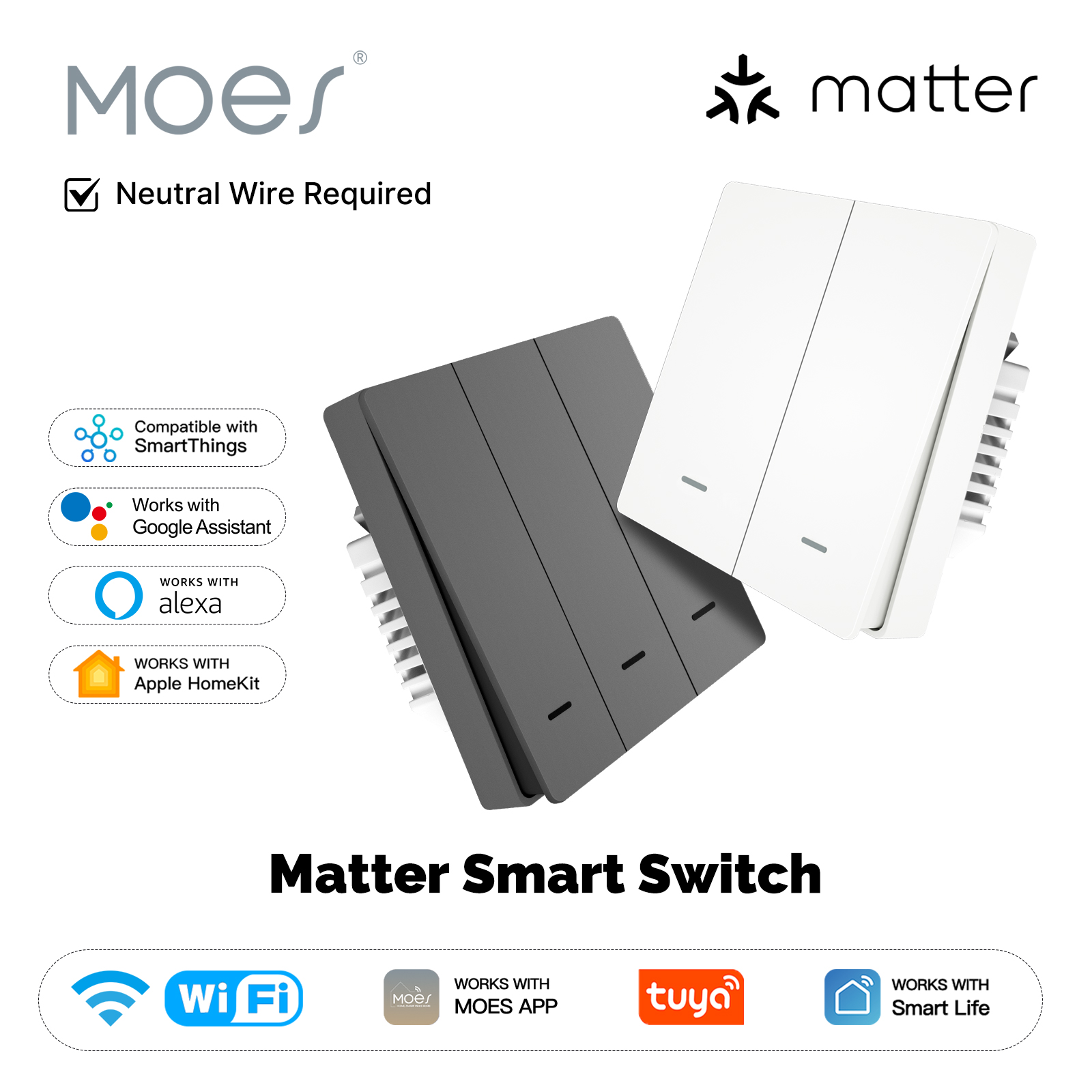 MOES Matter Tuya WiFi Smart Li - Smart Home Wiz ulasan dan harga