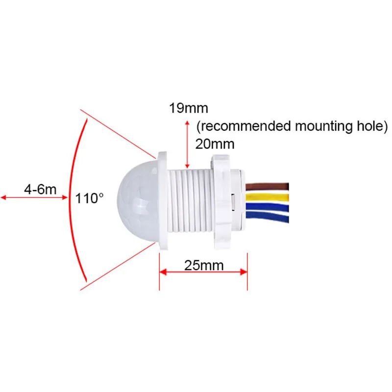 AC 110V 220V Sensor Smart Home - Pir Motion Sensor ulasan dan harga